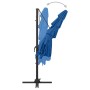 4-tier parasol with blue aluminum pole 250x250 cm by vidaXL, Umbrellas - Ref: Foro24-313827, Price: 193,33 €, Discount: %