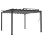 Gazebo with anthracite fabric and aluminum slatted roof 3x3 m by vidaXL, Tents and gazebos - Ref: Foro24-313926, Price: 653,0...