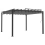 Gazebo with anthracite fabric and aluminum slatted roof 3x3 m by vidaXL, Tents and gazebos - Ref: Foro24-313926, Price: 653,0...