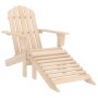 Silla jardín Adirondack con otomana madera maciza de abeto de vidaXL, Sillas de jardín - Ref: Foro24-315862, Precio: 72,33 €,...