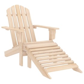 Silla jardín Adirondack con otomana madera maciza de abeto de vidaXL, Sillas de jardín - Ref: Foro24-315862, Precio: 71,99 €,...