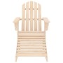 Silla jardín Adirondack con otomana madera maciza de abeto de vidaXL, Sillas de jardín - Ref: Foro24-315862, Precio: 71,99 €,...