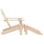 Silla jardín Adirondack con otomana madera maciza de abeto de vidaXL, Sillas de jardín - Ref: Foro24-315862, Precio: 71,99 €,...