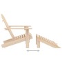 Silla jardín Adirondack con otomana madera maciza de abeto de vidaXL, Sillas de jardín - Ref: Foro24-315862, Precio: 71,99 €,...