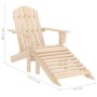 Silla jardín Adirondack con otomana madera maciza de abeto de vidaXL, Sillas de jardín - Ref: Foro24-315862, Precio: 71,99 €,...