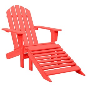 Adirondack garden chair with ottoman solid red spruce wood by vidaXL, Garden chairs - Ref: Foro24-315863, Price: 94,22 €, Dis...