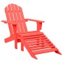 Adirondack garden chair with ottoman solid red spruce wood by vidaXL, Garden chairs - Ref: Foro24-315863, Price: 94,33 €, Dis...