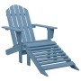 Silla jardín Adirondack con otomana madera maciza de abeto azul de vidaXL, Sillas de jardín - Ref: Foro24-315865, Precio: 80,...