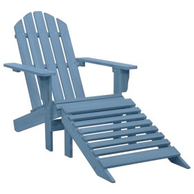 Adirondack garden chair with ottoman solid blue spruce wood by vidaXL, Garden chairs - Ref: Foro24-315865, Price: 80,99 €, Di...