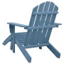 Silla jardín Adirondack con otomana madera maciza de abeto azul de vidaXL, Sillas de jardín - Ref: Foro24-315865, Precio: 80,...