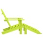 Silla jardín Adirondack con otomana madera maciza abeto verde de vidaXL, Sillas de jardín - Ref: Foro24-315866, Precio: 76,29...