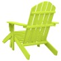 Silla jardín Adirondack con otomana madera maciza abeto verde de vidaXL, Sillas de jardín - Ref: Foro24-315866, Precio: 76,29...