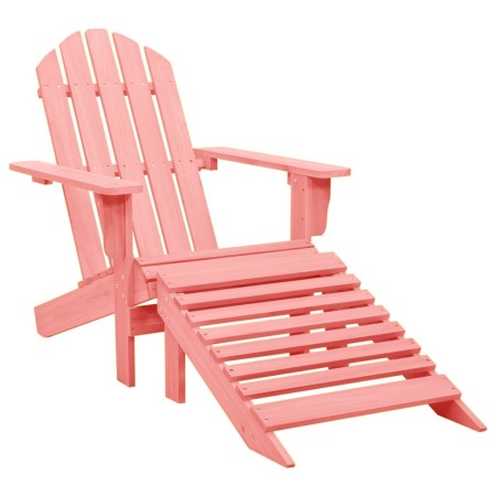 Adirondack garden chair with ottoman solid pink fir wood by vidaXL, Garden chairs - Ref: Foro24-315867, Price: 112,99 €, Disc...