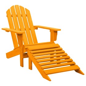 Silla jardín Adirondack con otomana madera maciza abeto naranja de vidaXL, Sillas de jardín - Ref: Foro24-315868, Precio: 100...