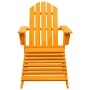 Silla jardín Adirondack con otomana madera maciza abeto naranja de vidaXL, Sillas de jardín - Ref: Foro24-315868, Precio: 100...