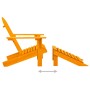 Silla jardín Adirondack con otomana madera maciza abeto naranja de vidaXL, Sillas de jardín - Ref: Foro24-315868, Precio: 100...