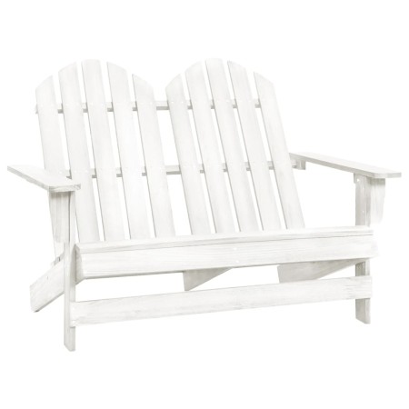 Silla Adirondack de jardín 2 plazas madera de abeto blanco de vidaXL, Sillas de jardín - Ref: Foro24-315899, Precio: 112,78 €...