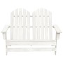 Silla Adirondack de jardín 2 plazas madera de abeto blanco de vidaXL, Sillas de jardín - Ref: Foro24-315899, Precio: 112,78 €...