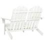 Silla Adirondack de jardín 2 plazas madera de abeto blanco de vidaXL, Sillas de jardín - Ref: Foro24-315899, Precio: 112,78 €...