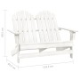 Silla Adirondack de jardín 2 plazas madera de abeto blanco de vidaXL, Sillas de jardín - Ref: Foro24-315899, Precio: 112,78 €...