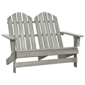 Adirondack 2-Sitzer Gartenstuhl massives Tannenholz grau von vidaXL, Gartenstühle - Ref: Foro24-315900, Preis: 109,47 €, Raba...