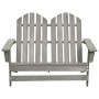 Silla Adirondack de jardín 2 plazas madera maciza abeto gris de vidaXL, Sillas de jardín - Ref: Foro24-315900, Precio: 109,47...