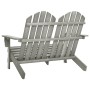 Adirondack garden bench 2-seater solid gray fir wood by vidaXL, Garden chairs - Ref: Foro24-315900, Price: 109,47 €, Discount: %