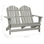 Adirondack garden bench 2-seater solid gray fir wood by vidaXL, Garden chairs - Ref: Foro24-315900, Price: 109,47 €, Discount: %