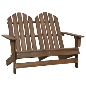 2-seater Adirondack garden chair in solid brown fir wood by vidaXL, Garden chairs - Ref: Foro24-315901, Price: 109,47 €, Disc...