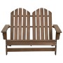 2-Sitzer Adirondack-Gartenstuhl aus massivem braunem Tannenholz von vidaXL, Gartenstühle - Ref: Foro24-315901, Preis: 110,09 ...