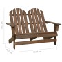 Silla Adirondack de jardín 2 plazas madera maciza abeto marrón de vidaXL, Sillas de jardín - Ref: Foro24-315901, Precio: 109,...