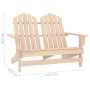 Adirondack garden bench, solid fir wood, 2 seats by vidaXL, Garden chairs - Ref: Foro24-315902, Price: 96,12 €, Discount: %