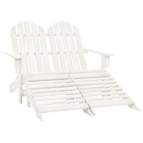 Silla Adirondack de jardín 2 plazas madera maciza abeto blanco de vidaXL, Sillas de jardín - Ref: Foro24-315909, Precio: 90,9...