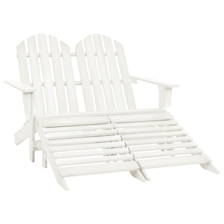 Silla Adirondack de jardín 2 plazas madera maciza abeto blanco de vidaXL, Sillas de jardín - Ref: Foro24-315909, Precio: 127,...