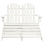 Silla Adirondack de jardín 2 plazas madera maciza abeto blanco de vidaXL, Sillas de jardín - Ref: Foro24-315909, Precio: 127,...