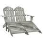 Silla Adirondack de jardín 2 plazas madera de abeto gris de vidaXL, Sillas de jardín - Ref: Foro24-315910, Precio: 129,70 €, ...