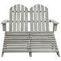 Silla Adirondack de jardín 2 plazas madera de abeto gris de vidaXL, Sillas de jardín - Ref: Foro24-315910, Precio: 129,70 €, ...