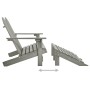 Silla Adirondack de jardín 2 plazas madera de abeto gris de vidaXL, Sillas de jardín - Ref: Foro24-315910, Precio: 129,70 €, ...