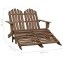 2-Sitzer Adirondack-Gartenstuhl aus braunem Tannenholz von vidaXL, Gartenstühle - Ref: Foro24-315911, Preis: 134,48 €, Rabatt: %