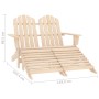 Silla Adirondack de jardín 2 plazas madera de abeto de vidaXL, Sillas de jardín - Ref: Foro24-315912, Precio: 119,21 €, Descu...