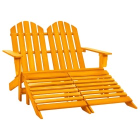 2-Sitzer Adirondack-Gartenstuhl aus massivem orangefarbenem Tannenholz von vidaXL, Gartenstühle - Ref: Foro24-315918, Preis: ...