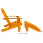 Silla Adirondack de jardín 2 plazas madera maciza abeto naranja de vidaXL, Sillas de jardín - Ref: Foro24-315918, Precio: 145...