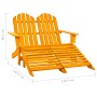 Silla Adirondack de jardín 2 plazas madera maciza abeto naranja de vidaXL, Sillas de jardín - Ref: Foro24-315918, Precio: 145...