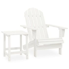 Adirondack chair with ottoman and garden table solid white spruce by vidaXL, Garden sets - Ref: Foro24-315919, Price: 74,99 €...