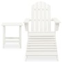 Silla con otomana y mesa jardín Adirondack macizo abeto blanco de vidaXL, Conjuntos de jardín - Ref: Foro24-315929, Precio: 8...