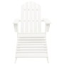 Silla con otomana y mesa jardín Adirondack macizo abeto blanco de vidaXL, Conjuntos de jardín - Ref: Foro24-315929, Precio: 8...