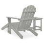 Adirondack chair with ottoman and garden table solid gray spruce by vidaXL, Garden sets - Ref: Foro24-315930, Price: 86,67 €,...