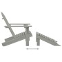 Adirondack chair with ottoman and garden table solid gray spruce by vidaXL, Garden sets - Ref: Foro24-315930, Price: 86,67 €,...