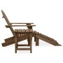 Adirondack chair with ottoman and garden table solid brown spruce by vidaXL, Garden sets - Ref: Foro24-315931, Price: 113,78 ...