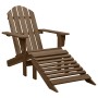 Adirondack chair with ottoman and garden table solid brown spruce by vidaXL, Garden sets - Ref: Foro24-315931, Price: 113,78 ...